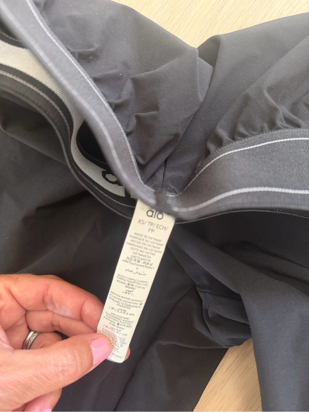 ALO Yoga Black Track Joggers with Contrast Waistband